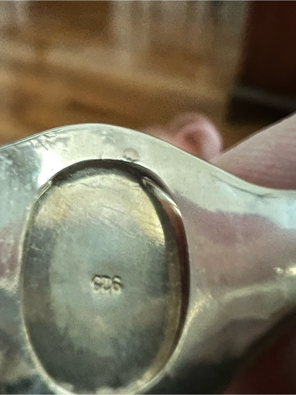 Yin Yang Black and White Sterling Ring - Picture 5 of 6